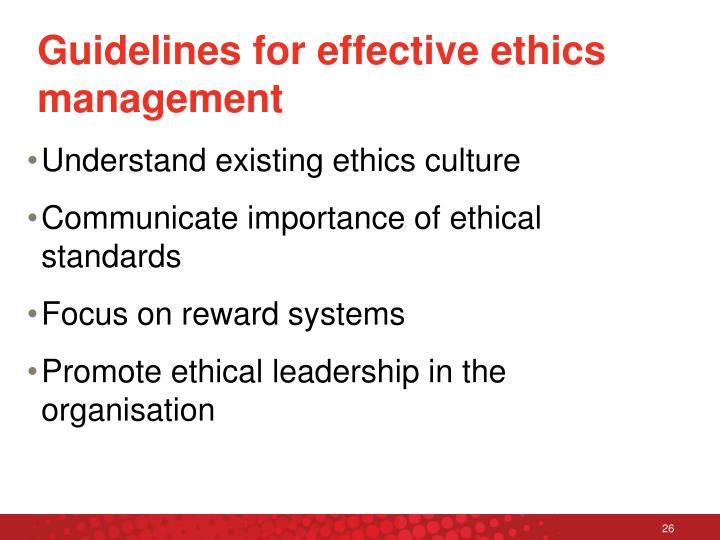 effective and ethical management
